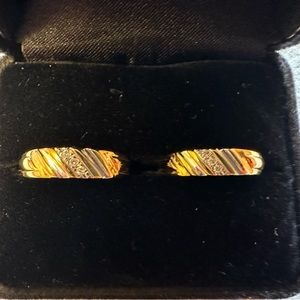 Wedding Ring Set 14K Yellow Gold